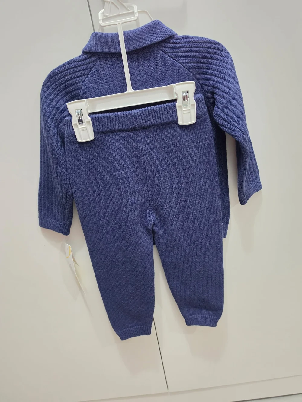 Brand Navy Knit Polo Matching Set - Cozy Two-Piece Outfit